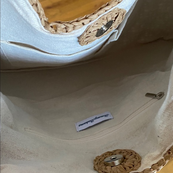 NWT Tommy Bahama Woven Tote with Yellow Accents - Picture 2 of 2